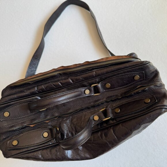 Black Italian Leather Travel Bag from Corsia - Picture 1 of 7